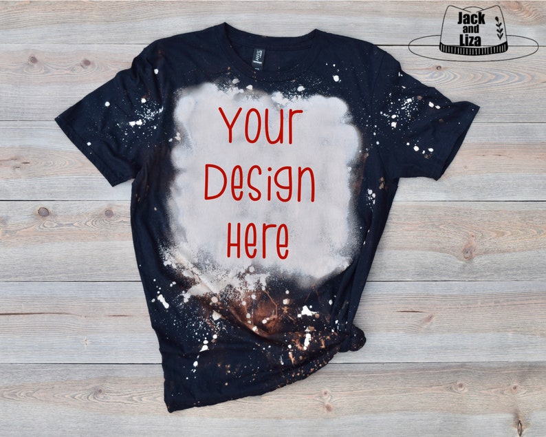 Download Bleached TShirt Mock up Black Bleached shirt mock up Anvil ...