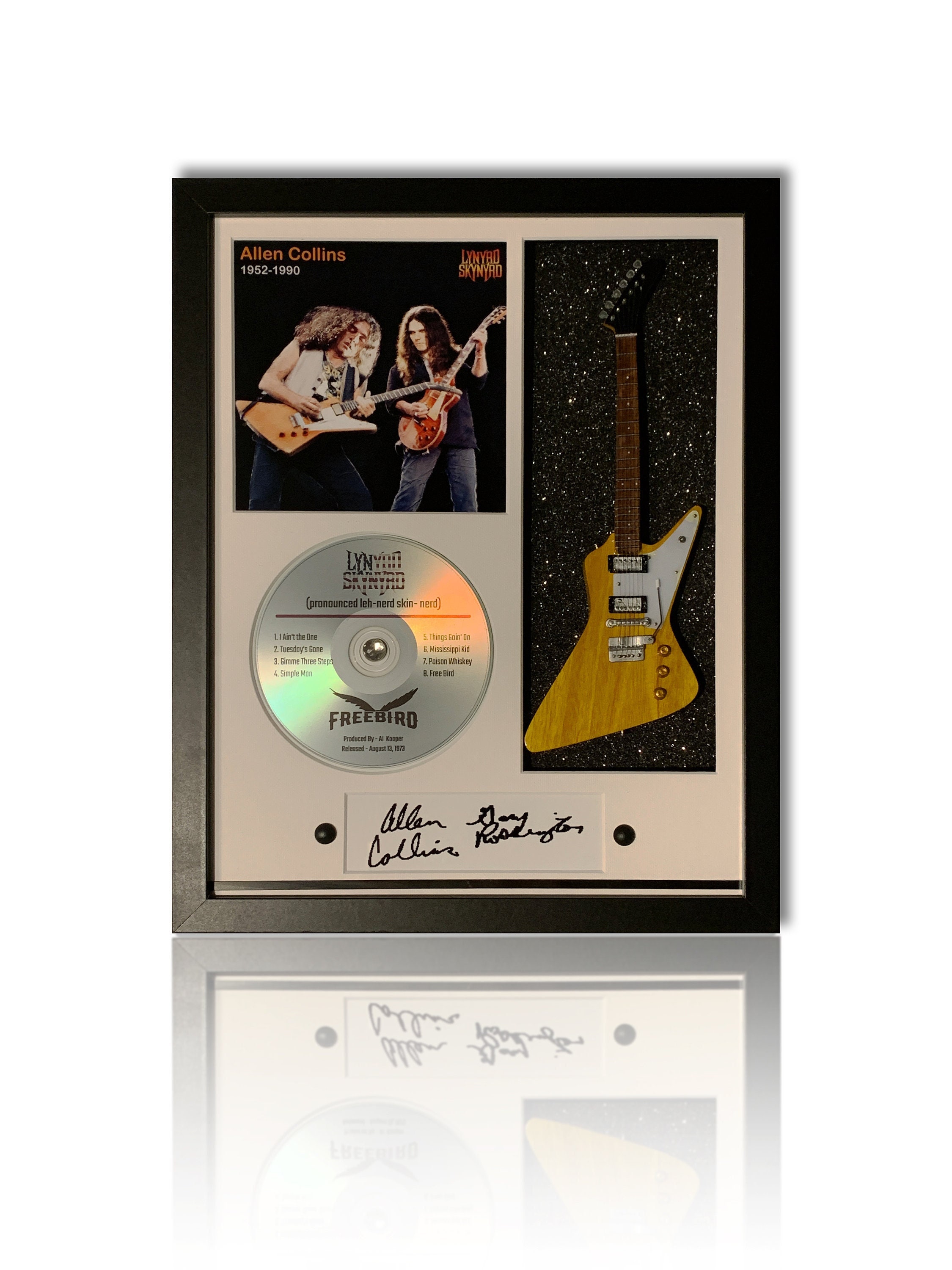Allen Collins & Gary Rossington (Lynyrd Skynyrd) guitar tribute shadow
