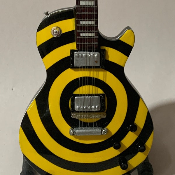 Zakk Wylde Miniature 10” Guitar With Stand. Very Rare Guitar Model!