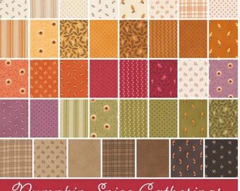 DESTASH:  Pumpkin Spice Gatherings by Primitive Gatherings for Moda Fabrics