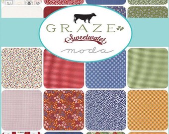 DESTASH: Graze fat eighth bundle by Sweetwater for Moda Fabrics