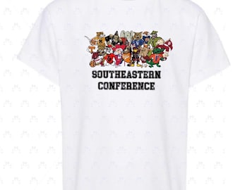 Youth SEC Mascots Tee with Updated SEC Teams