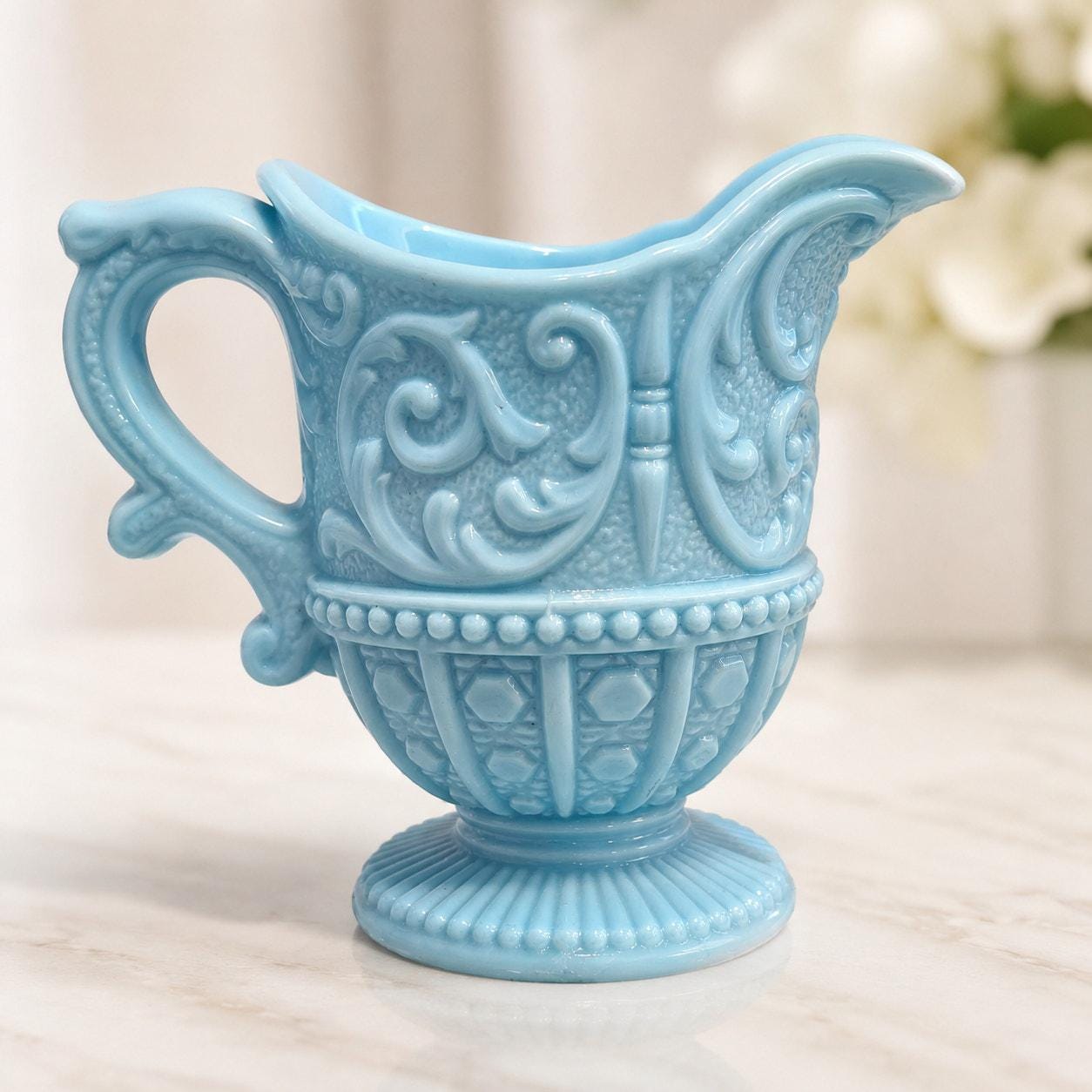 Portieux Vallerysthal French Opaline Blue - Etsy