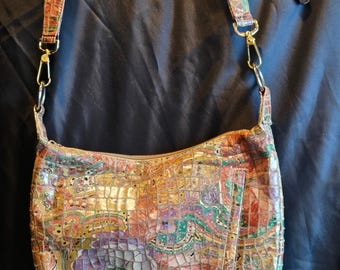 Vintage Beverly Hills Bag Lady “PINKY” Leather Purse Shoulder Bag