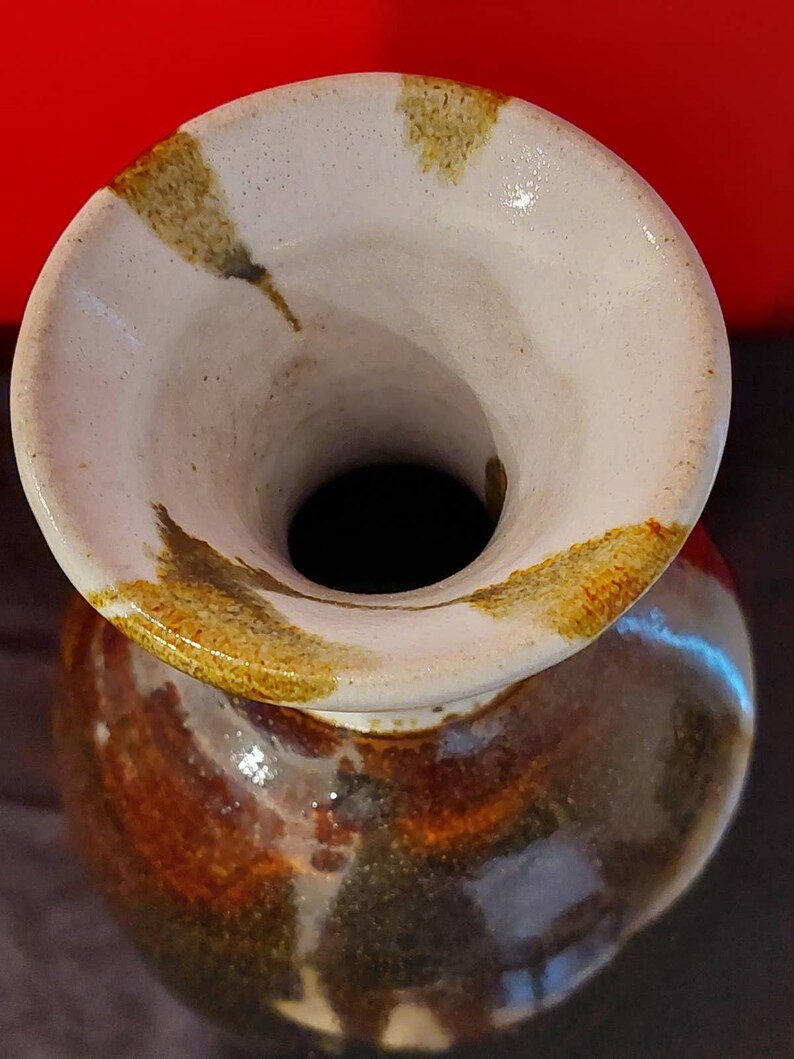 Salt Glazed Studio Art Stoneware Pottery Vase Signed Bernhard 84 - Etsy