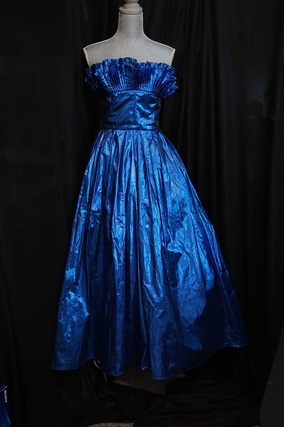Vintage RARE Katherine McNeil Electric Blue Metal… - image 1