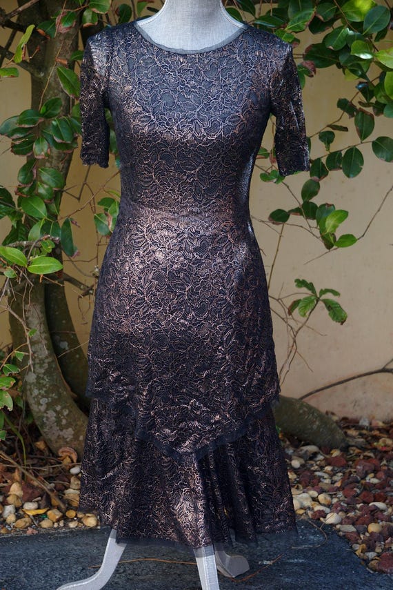 VTG Rickie Freeman Teri Jon Black Metallic Gold Lace Sheath Cocktail Dress SMALL - Etsy New Zealand VTG Rickie Freeman Teri Jon Black Metallic Gold Lace Sheath Cocktail Dress SMALL - Etsy New Zealand