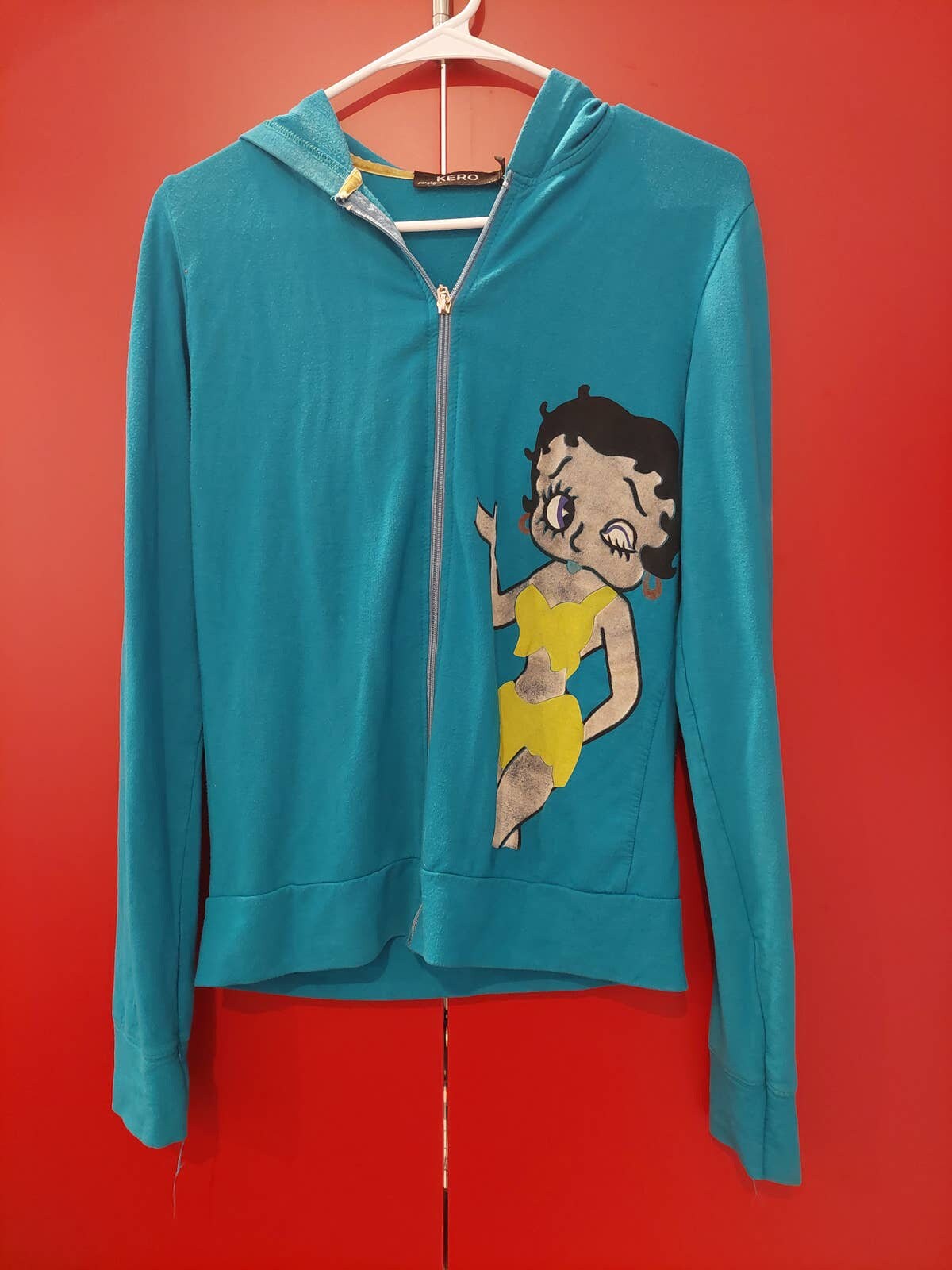 Betty boop zip up hoodie hotsell