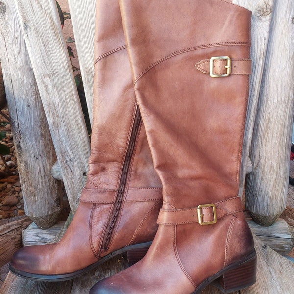 Arturo Chiang Brown Leather Horseback Riding Boots- Women's 6.5