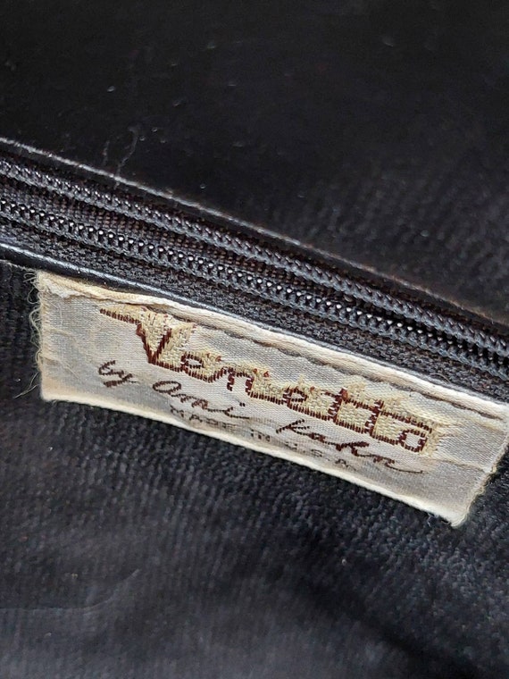 Vintage 80's VENETTO AMI KAHN Black Leather w/Sna… - image 8