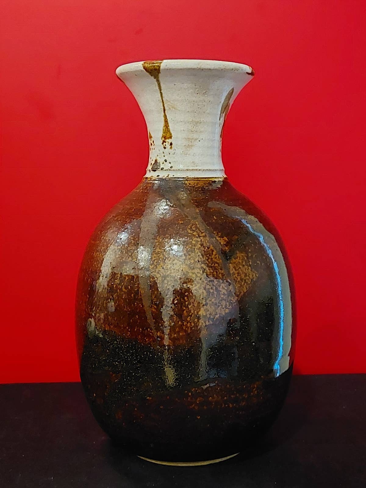 Salt Glazed Studio Art Stoneware Pottery Vase Signed Bernhard 84 - Etsy