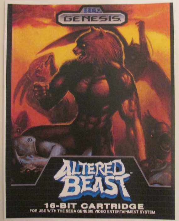 Sega Genesis Retro Video Game Box Art Reproduction Four 8.5x11