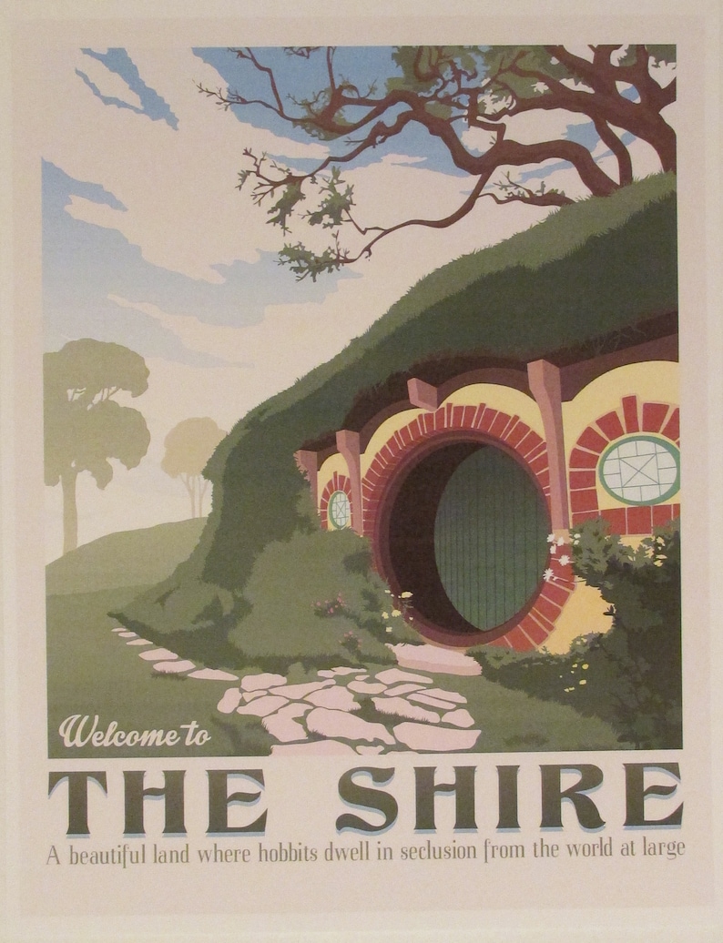Lord of the Rings Travel Poster Set of Three LOTR Fantasy Art - Etsy