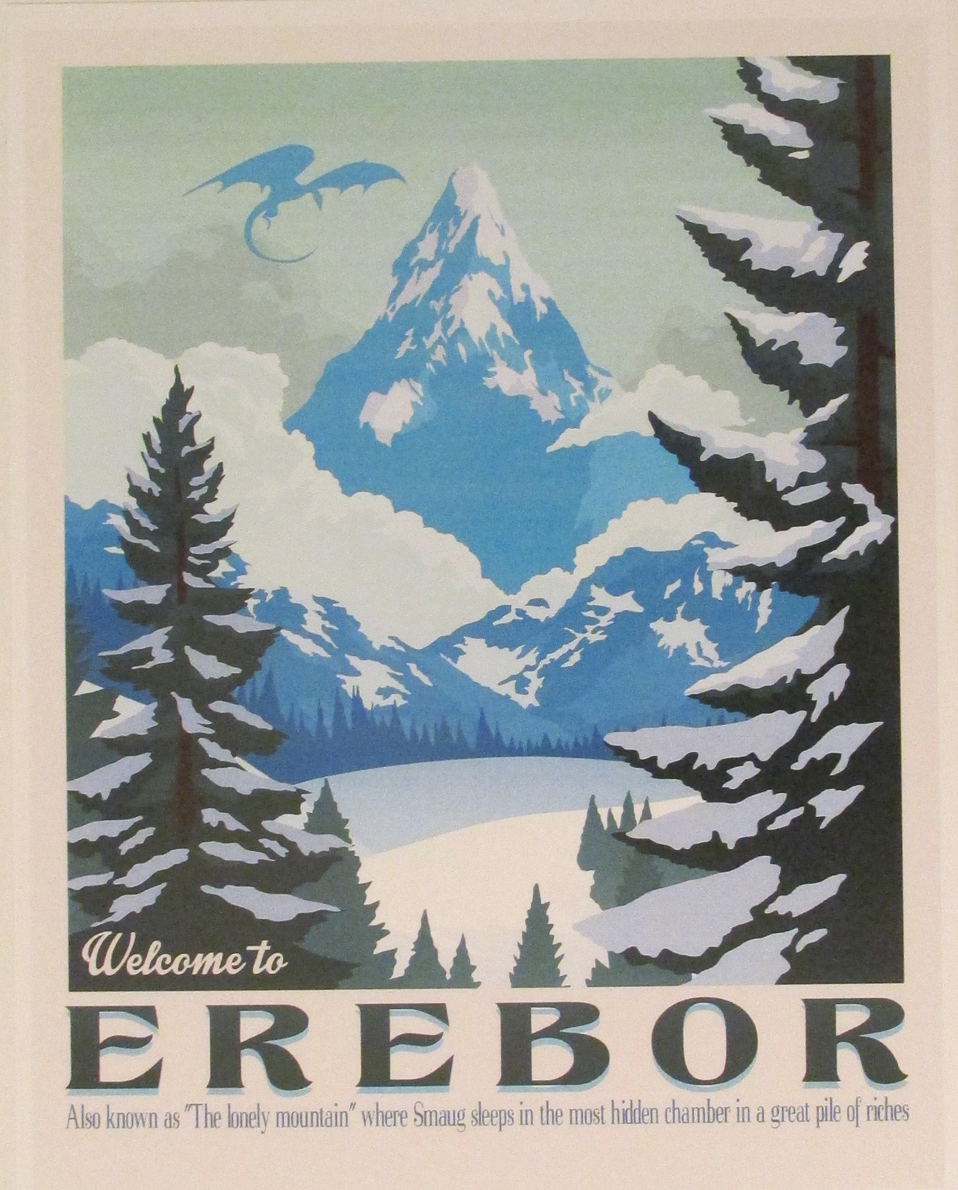 Lord of the Rings Travel Poster Set of Three LOTR Fantasy Art - Etsy