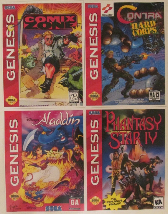 その他 SEGA - SEGA PhantasyStarOnline 13CARDS Phantasy Star 4 Sega Genesis Box Art Poster Multiple Sizes