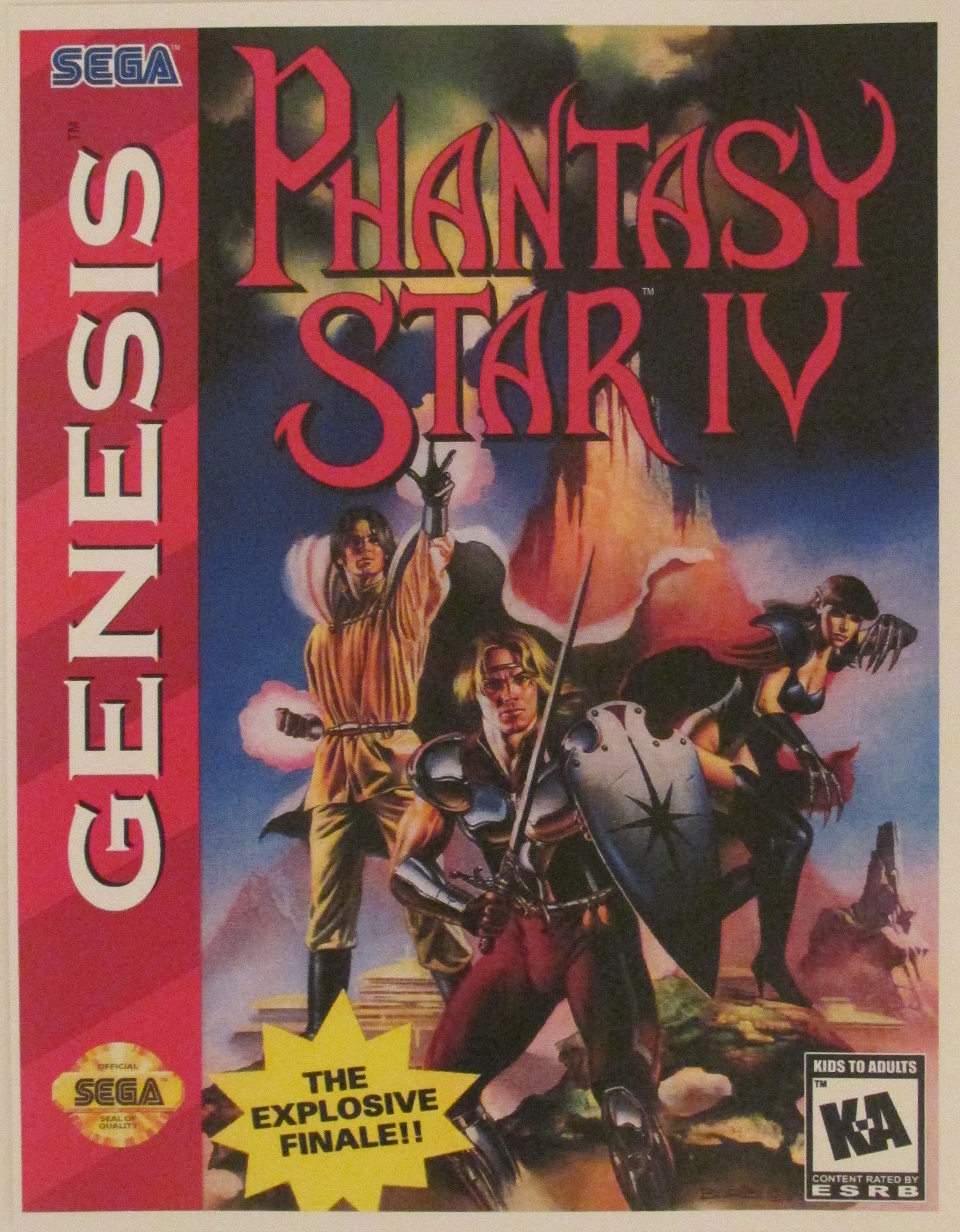 Sega Genesis Retro Video Game Box Art Reproduction Four 8.5
