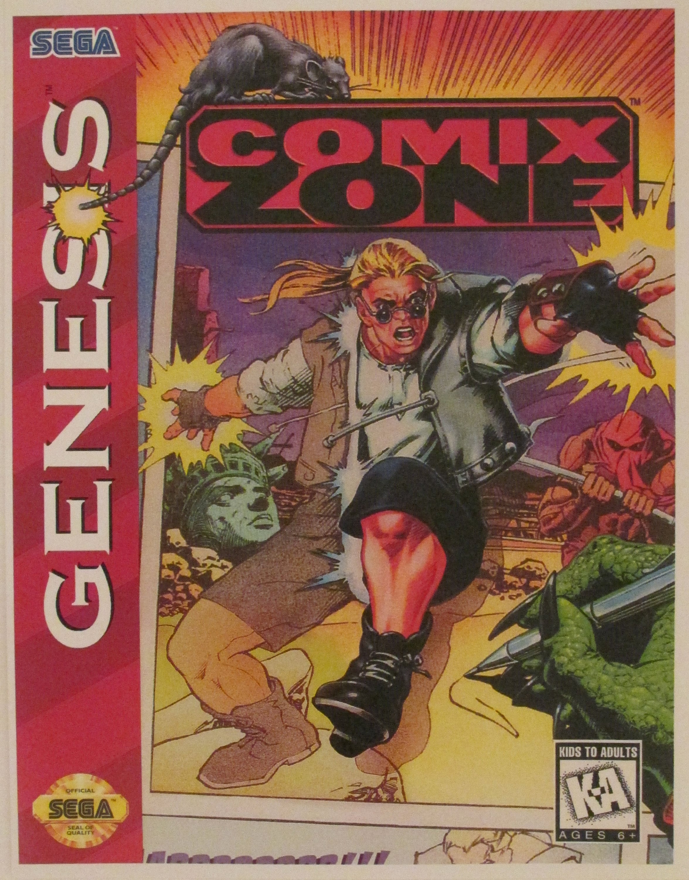 Sega Genesis Retro Video Game Box Art Reproduction Four 8.5x11 Poster ...