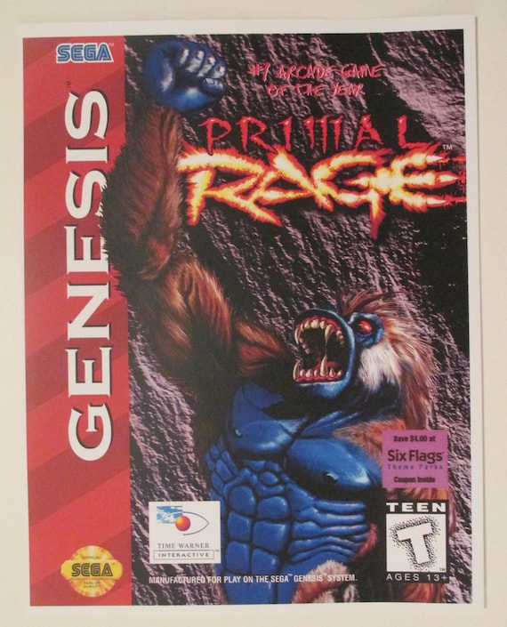 Sega Genesis Video Game Box Art Reproduction Four 8.5x11 Poster
