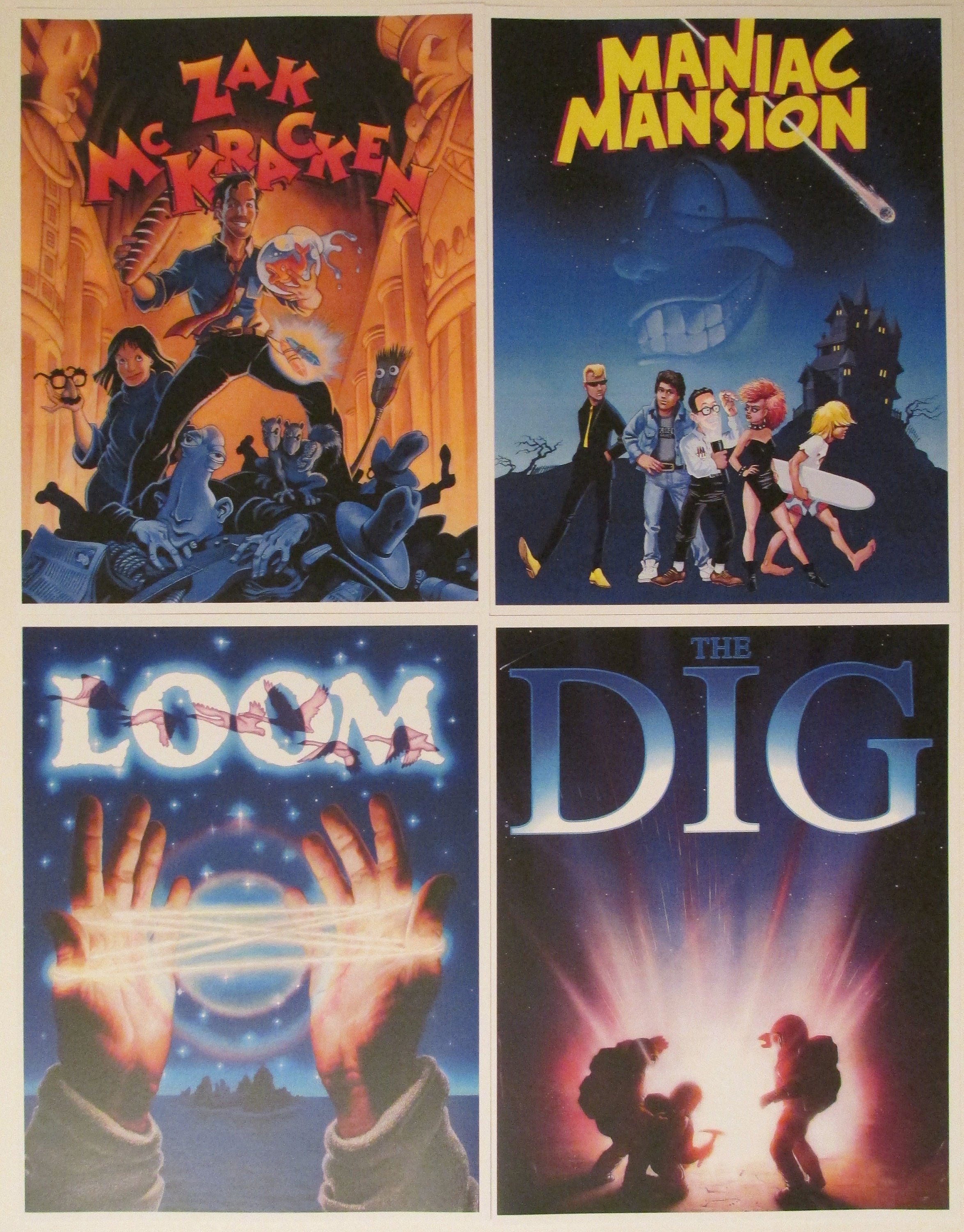 Computer Video Game Box Art Reproduction Four 8.5x11 Poster Etsy