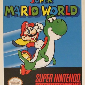 Nintendo Super Mario Bros NES/SNES Retro Video Game Box Art - Etsy