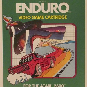 Activision Atari 2600 Video Game Box Art Reproduction 8.5x11 Poster Prints - Enduro, Megamania, Laser Blast, Decathlon - Vintage Game Poster Decor. Atari vintage video game cover art from the Atari 2600 retro game console.