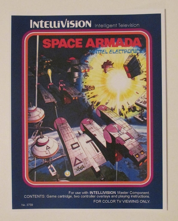 Intellivision Video Game Box Art Reproduction Three 8.5x11 Poster