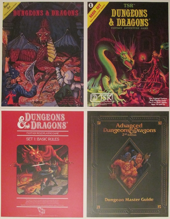 Dungeons and Dragons Fantasy Adventure Game Book Cover Art Etsy