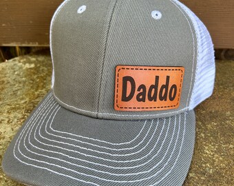 Daddo hat |  Daddo gift | Custom Leather patch  | Daddo trucker hat | Daddo cap | Daddo gift | Grandparent gifts | Grandpa gift
