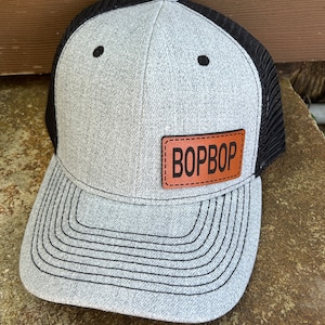 BopBop hat |  BopBop gift | Custom Leather patch  | BopBop trucker hat | BopBop cap | BopBop gift | Grandpa gift | Grandparent gift
