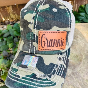 Grannie hat | Grannie gift | Custom hat | Leather patch | Grannie baseball hat | Cap | Grannie nickname | Grannie personalized gift