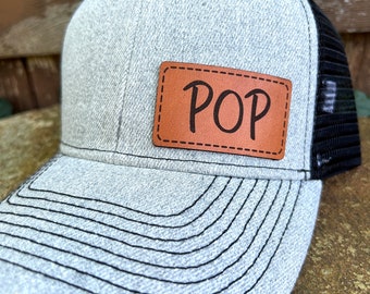Pop hat |  Pop gift | Custom hat | Leather patch |  Pop baseball hat | Pop trucker hat | Pop personalized gift | Pop cap