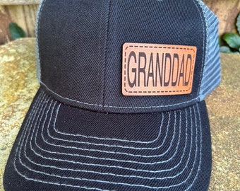 Granddad hat |  Granddad gift | Custom hat | Leather patch |  Granddad baseball hat | Granddad trucker hat | Granddad cap | Granddad