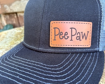 PeePaw hat |  PeePaw gift | Custom hat | Leather patch |  PeePaw baseball hat | PeePaw trucker hat | PeePaw personalized gift | PeePaw cap