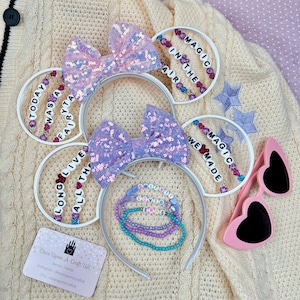 Eras Tour Friendship Bracelet themed Mouse Ears Headband - Long Live