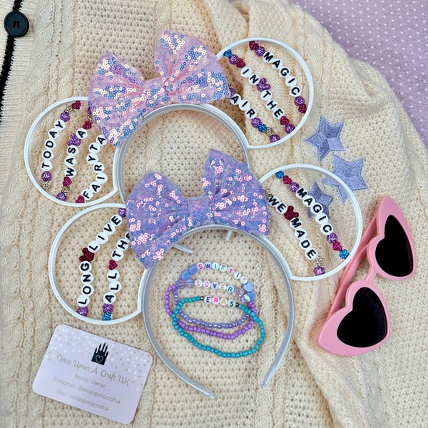 Eras Tour Friendship Bracelet themed Mouse Ears Headband - Long Live