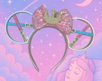 Diadema con orejas de ratón de La Bella Durmiente x Fuerza Rebelde