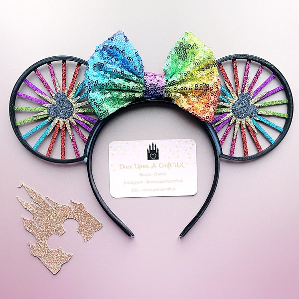 楽しい色の輪のマウス耳ヘッドバンド