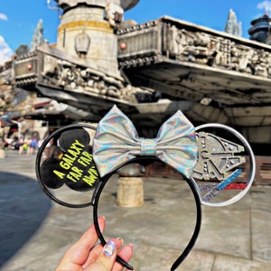 A Galaxy Far Far Away Spaceship Falcon Mouse Ears Headband