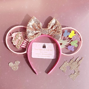 Happy Birthday Balloon Cupcake Mouse Ear Headband