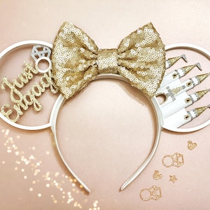 Just Engaged Castle Mouse Ears Headband