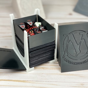 MTG Commander V2 - 4-in-1 Draw and Discard Playing Card Holder Deck Box Dice Tray - 71mmx100mmx100mm - Magic The Gathering EDH