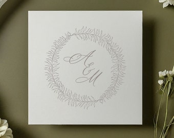 Illustrazione di una ghirlanda botanica: fogliame disegnato a mano (file digitali)