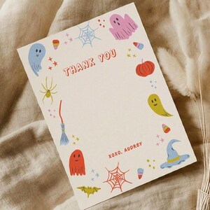 Halloween Birthday Thank You Card: Our Little Boo Theme (5x7 Printable Note)