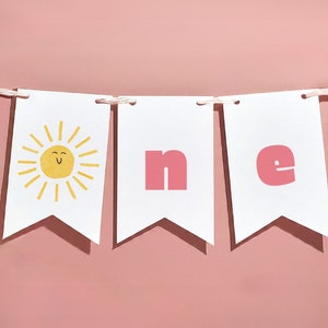 Little Sunshine High Chair Banner Printable, 1st Birthday Banner High Chair, Birthday Sign Decor, Sun Chair Banner Girl Template