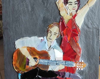 Flamenco - mosaic painting