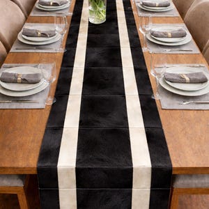 Handmade Leather Patchwork Table Runner, Dining/Kitchen Table Decor