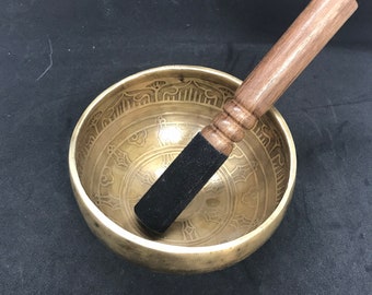 Tibetan Sound Healing and Mediation Bowl, hand made and Beaten, Singing Bowl for Yoga Spirtual Healing and Healing Chakras Ship From UK