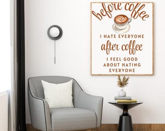 Arte mural de café, impresión surrealista de café, arte mural para cafeterías, decoración de cafeterías, regalo para amantes del café, regalo de barista, arte de estación de café