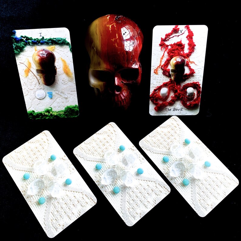 Crystal Skull Tarot Deck with Book by Rachel Pollack - See Videos! image 6