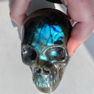 4.5” Flashy Blue Labradorite Crystal Skull